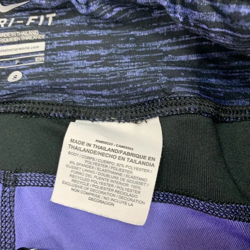 Nike Dri Fit Capri Leggings Womens S Small Running Reflective Cropped *READ